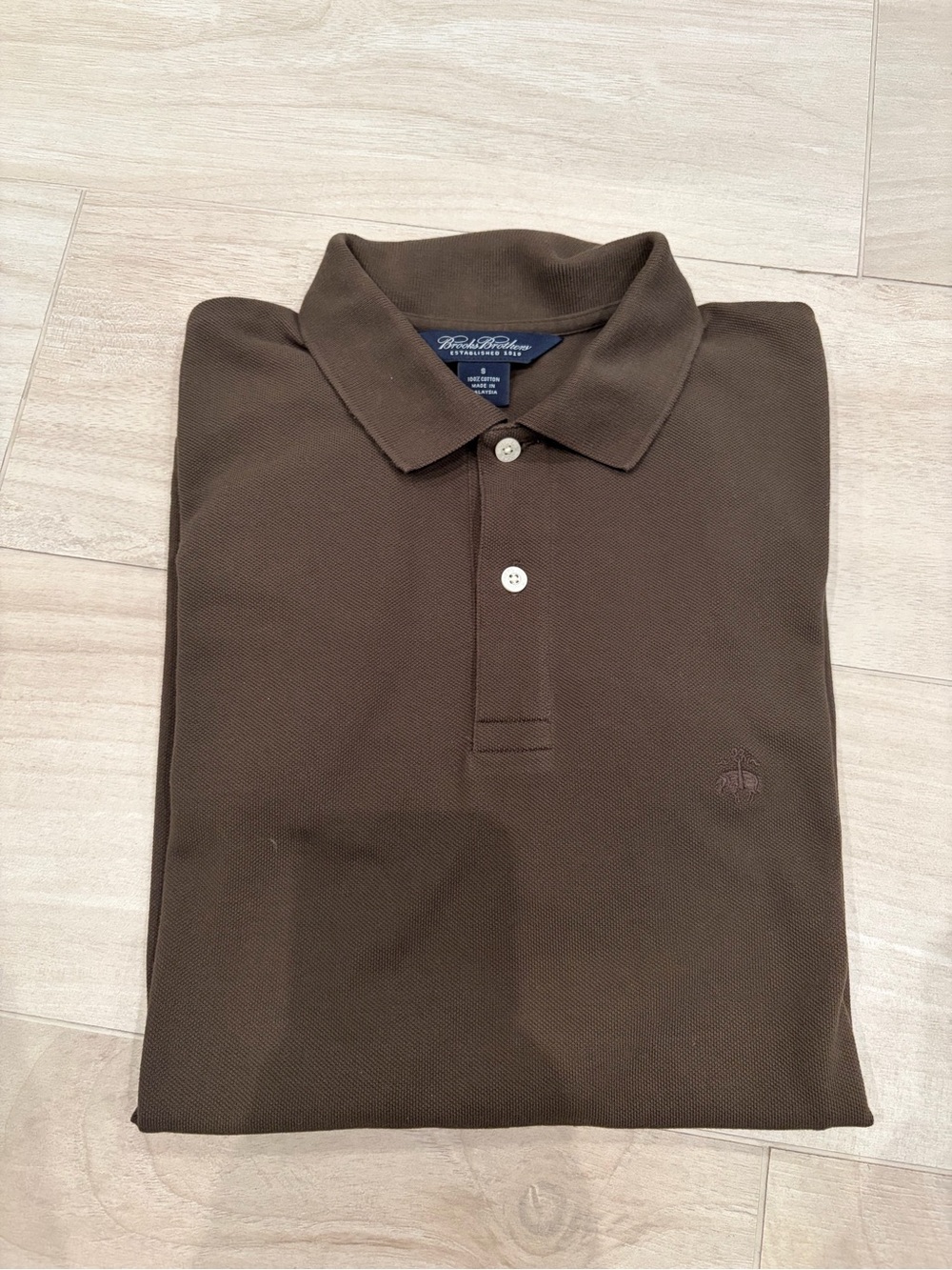 Brooks Brothers Men’s Polo Shirt in Dark Brown